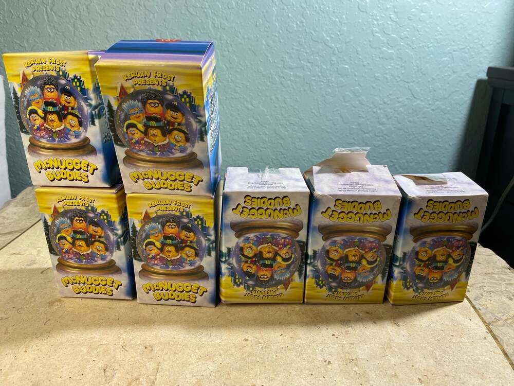Lot of 7 McDonald's Kerwin Frost McNugget Buddies Happy Meal Boxes